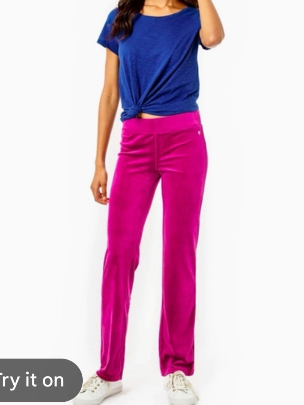 Lilly Pulitzer Dorsey Velour Pants size XL Bordeaux Berry Barbiecore
